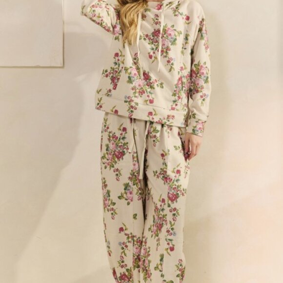 Floral French Terry Joggers Bottom ONLY - Picture 6 of 13